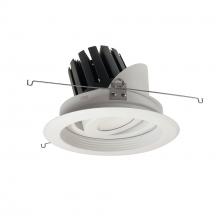 Nora NRM3-67L330FWW - 6&#34; Marquise III Adjustable Regressed Gimbal Baffle, 2000lm, 3000K, Flood Optic, White Baffle &