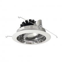 Nora NRM3-69L135FCW - 6&#34; Marquise III Adjustable Regressed Gimbal Reflector, 900lm, 3500K, Flood Optic, Clear