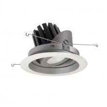 Nora NRM3-69L427FHZW - 6&#34; Marquise III Adjustable Regressed Gimbal Reflector, 2500lm, 2700K, Flood Optic, Haze