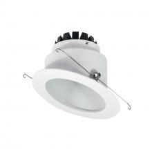 Nora NRM3-6S1L240FW - 6&#34; Marquise III Round Slope Reflector, 1200lm, 4000K, Flood Optic, White Reflector/White Flange