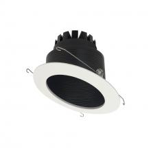 Nora NRM3-6S2L127FB - 6&#34; Marquise III Round Slope Baffle, 900lm, 2700K, Flood Optic, Black Baffle/White Flange