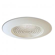 Nora NT-23 - 6&#34; Fresnel Shower Lens w/ Metal Trim, White