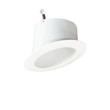 Nora NTM-615W - 6&#34; Sloped Metal Baffle Trim, White/White