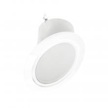 Nora NTM-616/45W - 6&#34; Super Sloped Reflector Trim, White Reflector / White Flange