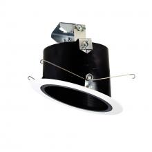 Nora NTP-614B/45 - 6&#34; Super-Sloped 45-Deg. Phenolic Stepped Baffle Trim for 926 Housings Only, Black/White