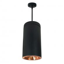 Nora NYLD2-6P10130COB - 6&#34; Cobalt Pendant Mount Cylinder, Black, 1000L, 3000K, Copper /Copper Reflector, 120V Triac/ELV