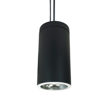 Nora NYLD2-6P10140DWB - 6&#34; Cobalt Pendant Mount Cylinder, Black, 1000L, 4000K, Diffused /White Reflector, 120V Triac/ELV