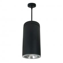 Nora NYLD2-6P10135NNB4 - 6&#34; Cobalt Pendant Mount Cylinder, Black, 1000L, 3500K, Natural Metal/Natural Metal Reflector,