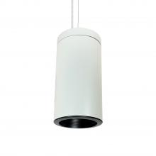 Nora NYLI-6CI2BBWAC - 6&#34; Cylinder, White, Cable Mount, Incandescent, Baf., Black