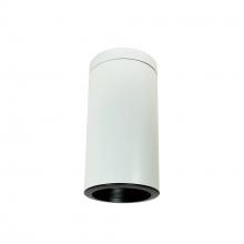 Nora NYLI-6SI2BBW - 6&#34; Cylinder, White, Surface Mount, Incandescent, Baf., Black