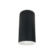 Nora NYLI-6SI2WWB - 6&#34; Cylinder, Black, Surface Mount, Incandescent, Baf., White