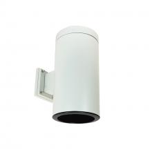 Nora NYLI-6WI1BBW - 6&#34; Cylinder, White, Wall Mount, Incandescent, Refl., Black