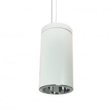 Nora NYLS3-6C1L335NC12CCW/PEM - 6&#34; Sapphire III Cable Mount White Cylinder Pre-Wired for EM Driver, Clear Reflector/Clear