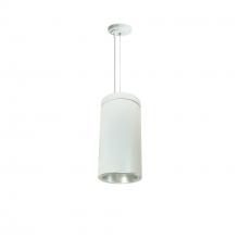 Nora NYLS3-6C1L240FC12DDW - 6&#34; Sapphire III Cable Mount White Cylinder, Diffused Clear Reflector/Diffused Clear Flange,