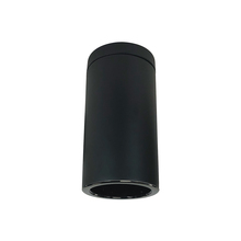 Nora NYLS3-6S1L240FP01BBB - 6&#34; Sapphire III Surface Mount Black Cylinder, Black Reflector/Black Flange, 120V; Phase Dimming,
