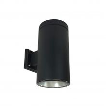 Nora NYLS3-6W1L335NC12DBB - 6&#34; Sapphire III Wall Mount Black Cylinder, Diffused Clear Reflector/Black Flange, 120-277; 0-10V