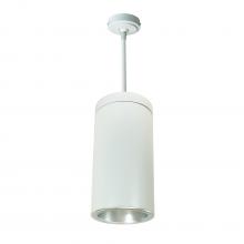 Nora NYLS3-6P1L430NP01DDW - 6&#34; Sapphire III Pendant Mount White Cylinder, Diffused Clear Reflector/Diffused Clear Flange,