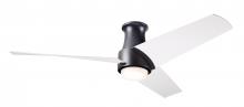 Modern Fan Co. AMB-FM-MB-56-MW-870-WC - Ambit Flush DC Fan- Matte Black Finish; 56&#34; Matte White Blades; 17W LED (Matte Black Trim)