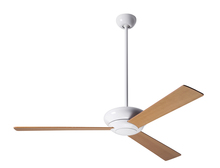 Modern Fan Co. ALT-GW-52-MP-NL-002 - Altus Fan; Gloss White Finish; 52&#34; Maple Blades; No Light; Fan Speed and Light Control (3-wire)