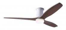 Modern Fan Co. ARB-FM-GW-54-MG-870-WC - Arbor Flush DC Fan; Gloss White Finish; 54&#34; Mahogany Blades; 17W LED; Wall Control