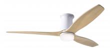 Modern Fan Co. ARB-FM-GW-54-MP-870-WC - Arbor Flush DC Fan; Gloss White Finish; 54&#34; Maple Blades; 17W LED; Wall Control