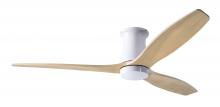 Modern Fan Co. ARB-FM-GW-54-MP-NL-RC - Arbor Flush DC Fan; Gloss White Finish; 54&#34; Maple Blades; No Light; Remote Control
