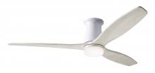 Modern Fan Co. ARB-FM-GW-54-WW-870-RC - Arbor Flush DC Fan; Gloss White Finish; 54&#34; Whitewash Blades; 17W LED; Remote Control