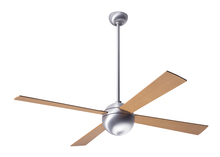 Modern Fan Co. BAL-BA-52-MP-NL-001 - Ball Fan; Brushed Aluminum Finish; 52&#34; Maple Blades; No Light; Fan Speed Control