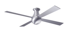 Modern Fan Co. BAL-FM-BA-42-WH-NL-002 - Ball Flush Fan; Brushed Aluminum Finish; 42&#34; White Blades; No Light; Fan Speed and Light Control
