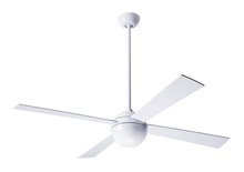 Modern Fan Co. BAL-GW-42-AL-NL-002 - Ball Fan; Gloss White Finish; 42&#34; Aluminum Blades; No Light; Fan Speed and Light Control (3-wire