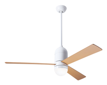 Modern Fan Co. CIR-GW-50-MP-355-WC - Cirrus DC Fan; Gloss White Finish; 50&#34; Maple Blades; 17W LED; Wall Control