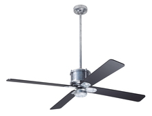 Modern Fan Co. IND-GV-50-BK-NL-RC - Industry DC Fan; Galvanized Finish; 50&#34; Black Blades; No Light; Remote Control
