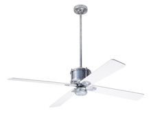 Modern Fan Co. IND-GV-50-WH-NL-WC - Industry DC Fan; Galvanized Finish; 50&#34; White Blades; No Light; Wall Control