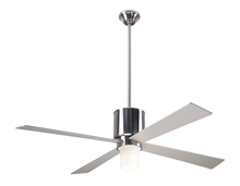 Modern Fan Co. LAP-BN-50-WH-552-002 - Lapa Fan; Bright Nickel Finish; 50&#34; White Blades; 17W LED; Fan Speed and Light Control (3-wire)