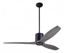 Modern Fan Co. LLX-DBBK-54-GY-NL-WC - LeatherLuxe DC Fan; Dark Bronze Finish with Black Leather; 54&#34; Graywash Blades; No Light; Wall C