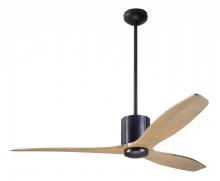 Modern Fan Co. LLX-DBBK-54-MP-NL-WC - LeatherLuxe DC Fan; Dark Bronze Finish with Black Leather; 54&#34; Maple Blades; No Light; Wall Cont