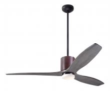 Modern Fan Co. LLX-DBCH-54-GY-271-RC - LeatherLuxe DC Fan; Dark Bronze Finish with Chocolate Leather; 54&#34; Graywash Blades; 17W LED; Rem