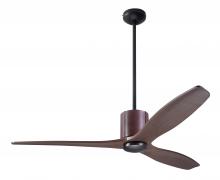 Modern Fan Co. LLX-DBCH-54-MG-NL-RC - LeatherLuxe DC Fan; Dark Bronze Finish with Chocolate Leather; 54&#34; Mahogany Blades; No Light; Re