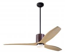 Modern Fan Co. LLX-DBCH-54-MP-271-WC - LeatherLuxe DC Fan; Dark Bronze Finish with Chocolate Leather; 54&#34; Maple Blades; 17W LED; Wall C