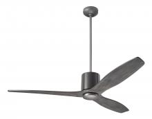 Modern Fan Co. LLX-GTGY-54-GY-NL-RC - LeatherLuxe DC Fan; Graphite Finish with Gray Leather; 54&#34; Graywash Blades; No Light; Remote Con