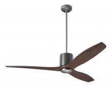 Modern Fan Co. LLX-GTGY-54-MG-NL-WC - LeatherLuxe DC Fan; Graphite Finish with Gray Leather; 54&#34; Mahogany Blades; No Light; Wall Contr
