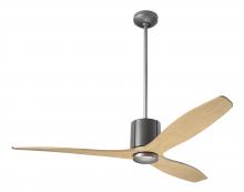 Modern Fan Co. LLX-GTGY-54-MP-NL-WC - LeatherLuxe DC Fan; Graphite Finish with Gray Leather; 54&#34; Maple Blades; No Light; Wall Control