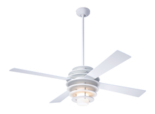 Modern Fan Co. SLA-WH-52-MG-LED-002 - Stella Fan; White/Gloss White Finish; 52&#34; Mahogany Blades; 17W LED; Fan Speed and Light Control