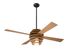 Modern Fan Co. SLA-MP-52-BK-LED-002 - Stella Fan; Maple/Dark Bronze Finish; 52&#34; Black Blades; 17W LED; Fan Speed and Light Control (3-