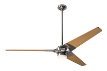 Modern Fan Co. TOR-BN-62-MP-271-002 - Torsion Fan; Bright Nickel Finish; 62&#34; Maple Blades; 17W LED; Fan Speed and Light Control (3-wir