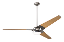 Modern Fan Co. TOR-BN-62-MP-272-002 - Torsion Fan; Bright Nickel Finish; 62&#34; Maple Blades; 20W LED; Fan Speed and Light Control (3-wir