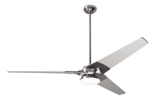 Modern Fan Co. TOR-BN-62-GY-272-002 - Torsion Fan; Bright Nickel Finish; 62&#34; Graywash Blades; 20W LED; Fan Speed and Light Control (3-