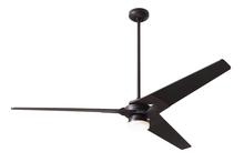 Modern Fan Co. TOR-DB-62-WH-271-002 - Torsion Fan; Dark Bronze Finish; 62&#34; White Blades; 17W LED; Fan Speed and Light Control (3-wire)