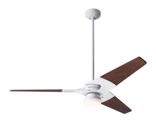 Modern Fan Co. TOR-GW-52-MG-271-002 - Torsion Fan; Gloss White Finish; 52&#34; Mahogany Blades; 17W LED; Fan Speed and Light Control (3-wi