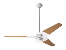 Modern Fan Co. TOR-GW-52-MP-271-002 - Torsion Fan; Gloss White Finish; 52&#34; Maple Blades; 17W LED; Fan Speed and Light Control (3-wire)